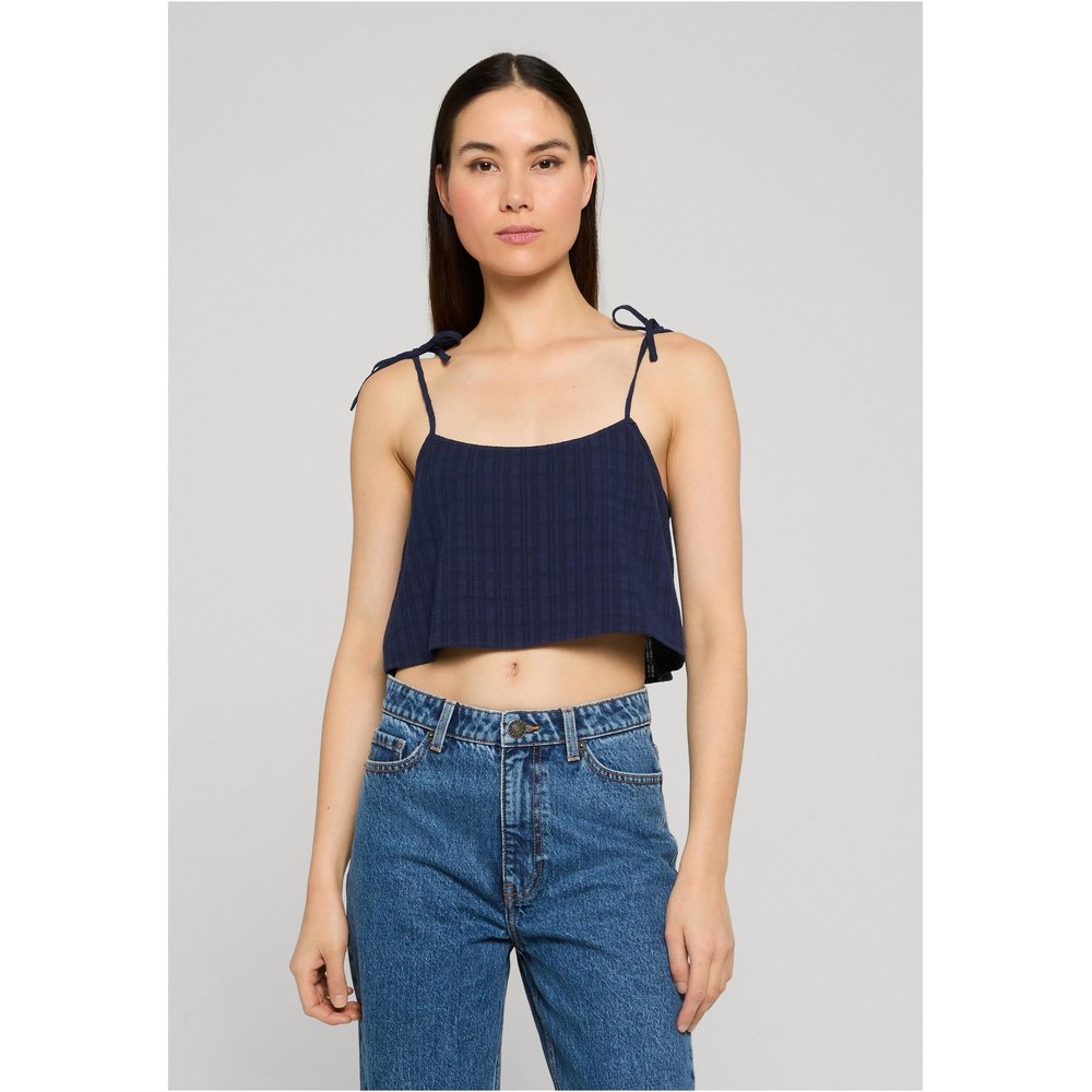 Urban Classics - Light Cotton Crop top - Dunkelblau